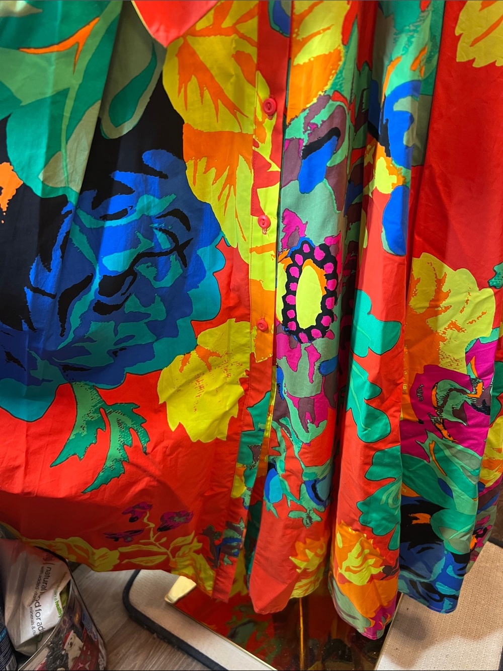 Christopher John Rogers Red Floral Maxi Dress with Multicolor Print - Picture 2 of 11